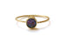 Kerrie Berrie Gold plated Drusy Delicate Druzy Crystal Stacking Ring Rainbow Round Circle