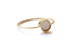 Kerrie Berrie Gold plated Drusy Delicate Druzy Crystal Stacking Ring White Round Circle