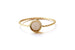 Kerrie Berrie Gold plated Drusy Delicate Druzy Crystal Stacking Ring White Round Circle