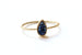 Kerrie Berrie Gold plated Drusy Delicate Druzy Crystal Stacking Ring Blue