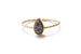 Kerrie Berrie Gold plated Drusy Delicate Druzy Crystal Stacking Ring Rainbow Teardrop