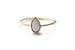 Kerrie Berrie Gold plated Drusy Delicate Druzy Crystal Stacking Ring White Teardrop