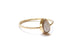Kerrie Berrie Gold plated Drusy Delicate Druzy Crystal Stacking Ring White Teardrop