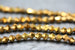 Kerrie Berrie UK 4mm Glass Bicone Beads for Jewellery Making and Beading in Metallic Gold