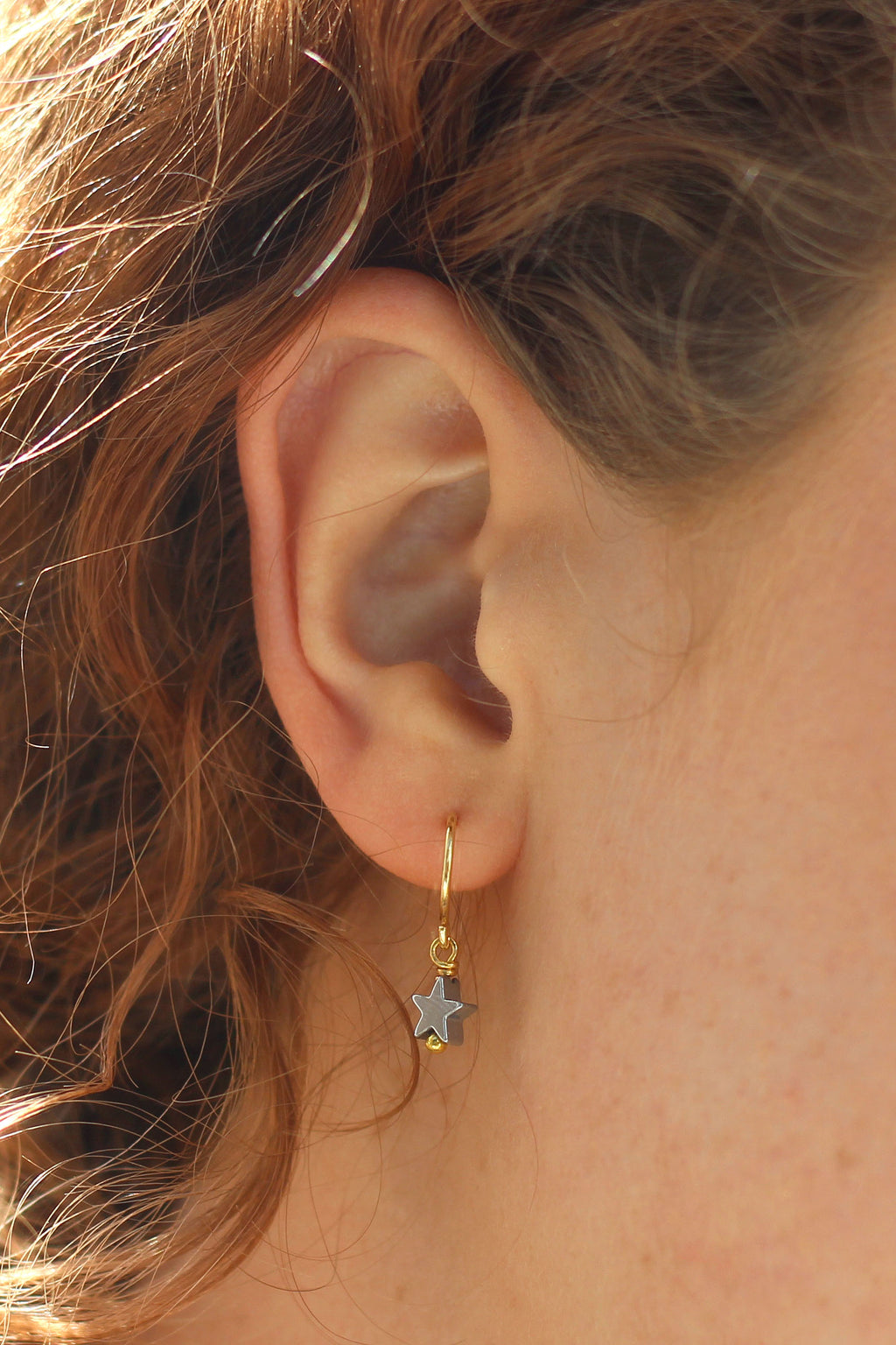 Kerrie Berrie Handmade Star Earrings in Silver and Gold