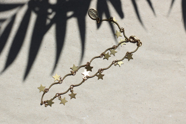 Kerrie Berrie Gold or Silver Handmade Star Anklet