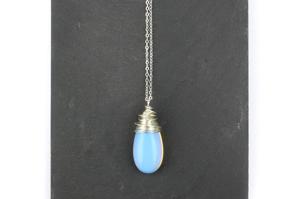 Kerrie Berrie Handmade Wire-wrapped Opalite Necklace