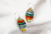 Glass Rainbow Lampwork Bead Earrings (w/ Sterling Silver Hooks)