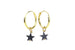 Kerrie Berrie Handmade Star Hoop Earrings in Silver and Gold