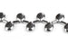 Silver Top-drilled Teardrop Hematite Beads w/ Bar Spacers – 18mm x 13mm (Approx. 85 beads)
