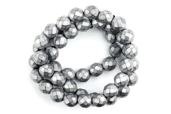 Kerrie Berrie Strand of Hematite Beads in Silver for Jewellery Making