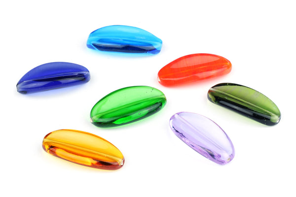 Handmade Czech Glass Lampwork Bead – 30mm x 15mm (CHOICE of COLOURS)