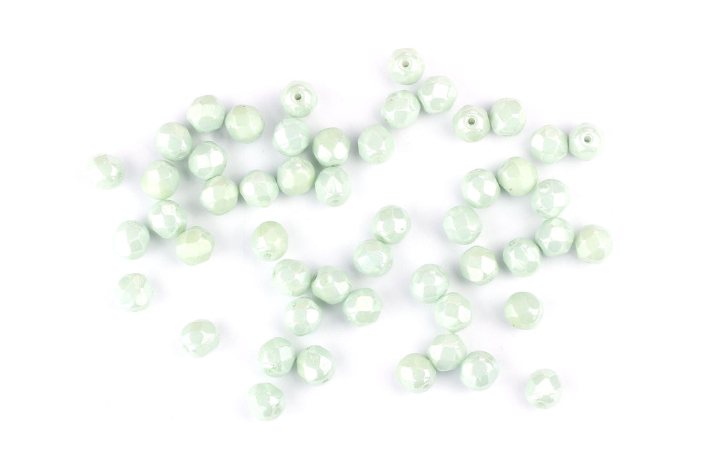 Kerrie Berrie Loose Czech Glass Round Faceted 6mm Beads For Jewellery Making Projects 