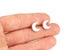 Chunky Sterling Silver Crescent Moon Studs