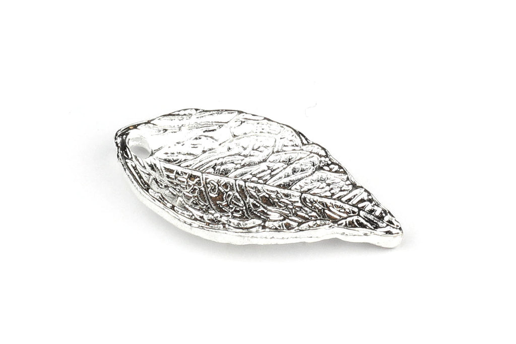 Silver Leaf Charm – 25mm x 13mm