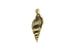 Large Brass Tierracast Spindle Shell Charm