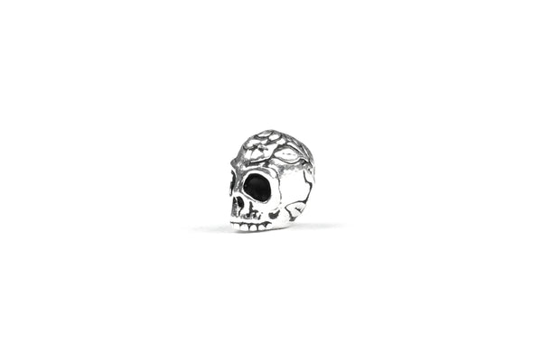 Silver-plated Tierracast 3D Skull Charm