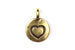 Gold Tierracast Heart Charm