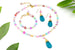 Glowing Sea Glass Jewellery Gift Set – Necklace, Bracelet & Earrings (Boxed)