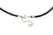 Black Smooth Leather Cord Necklace w/ Sterling Silver (Choice of 16", 18" or 20")