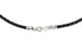 Black Leather Cord Necklace w/ Sterling Silver (Choice of 16", 18" or 20")