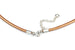 Gold Smooth Leather Cord Necklace w/ Sterling Silver (Choice of 16", 18" or 20")