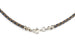 Grey Leather Cord Necklace w/ Sterling Silver (Choice of 16", 18" or 20")