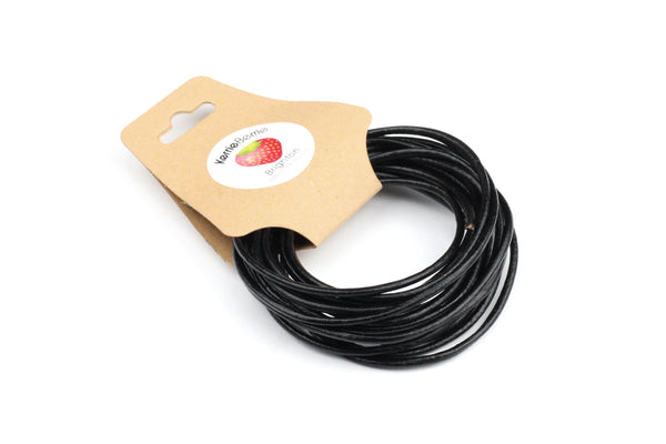 Leather Cord in Black – 2mm (3m)