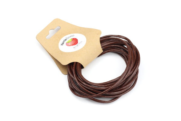 Leather Cord in Dark Brown – 2mm (3m)