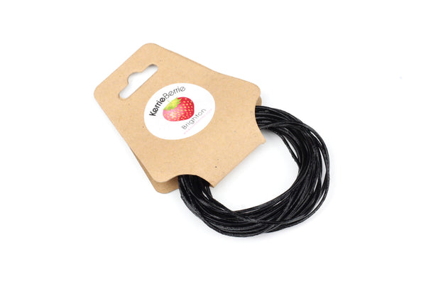1mm Real Leather Cord in Black For Jewellery Making