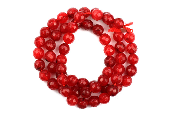 Kerrie Berrie UK Genuine Agate Bead Strand for Jewellery Making in Red