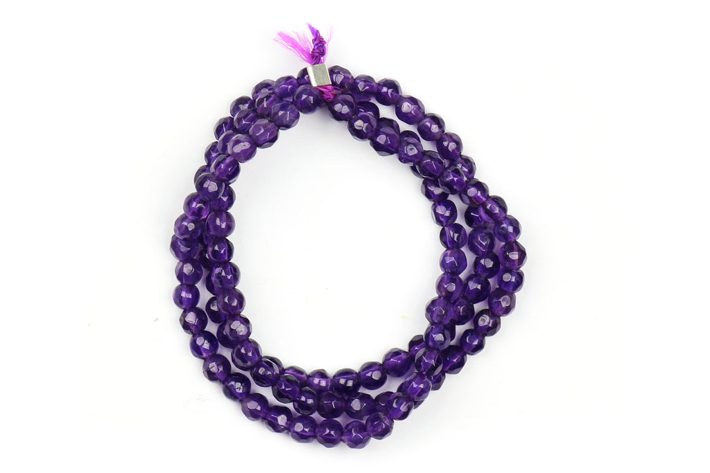 Kerrie Berrie Semi Precious Round Amethyst Beads for Jewellery Making