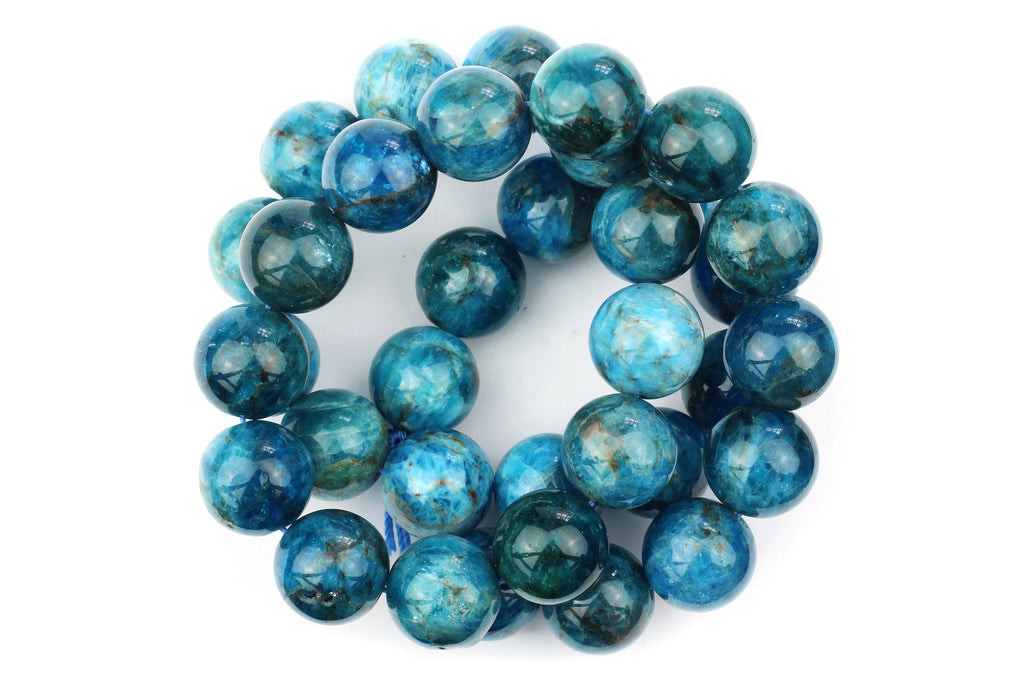 Kerrie Berrie Semi Precious Round Apatite Beads for Jewellery Making