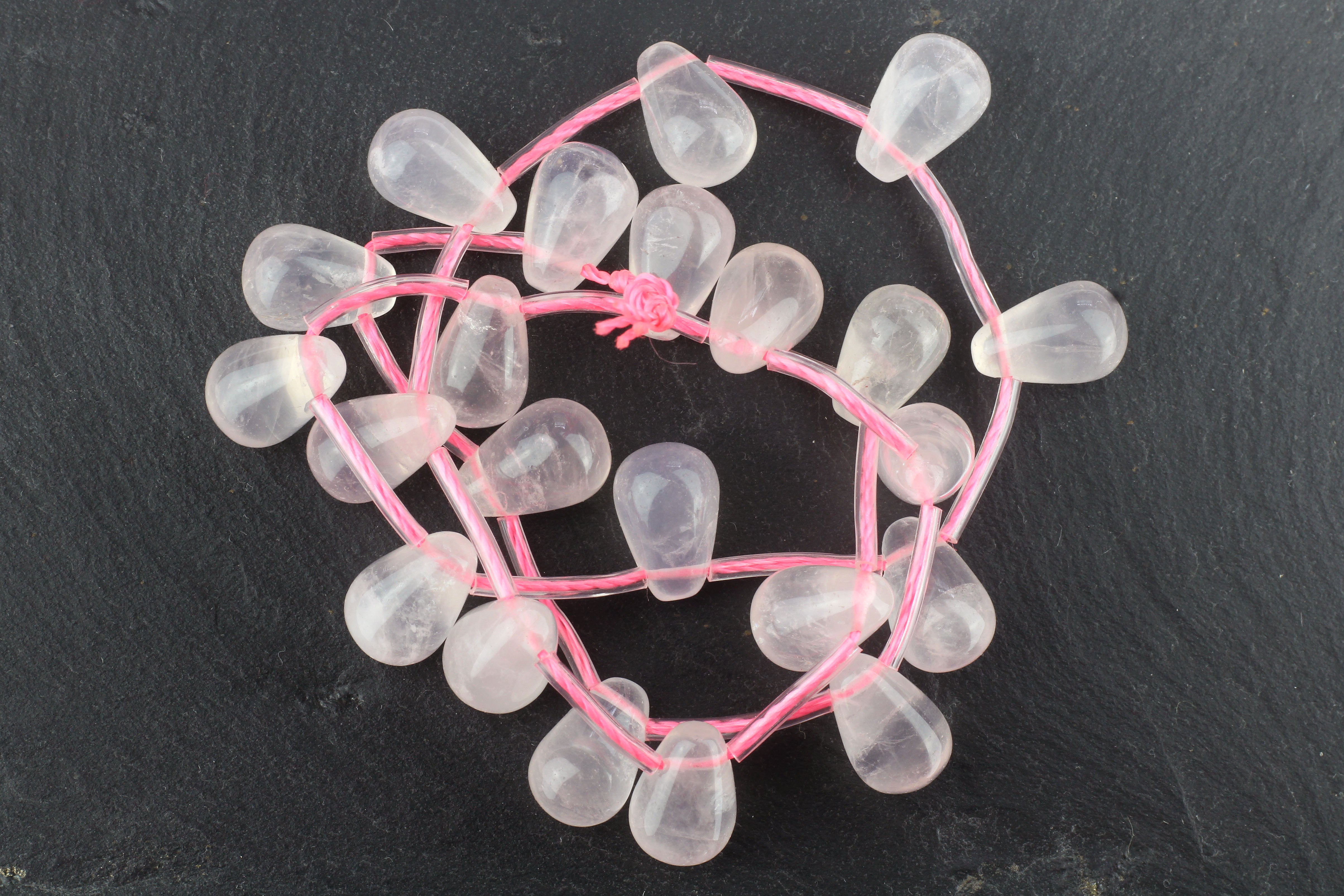 Genuine rose shop quartz beads