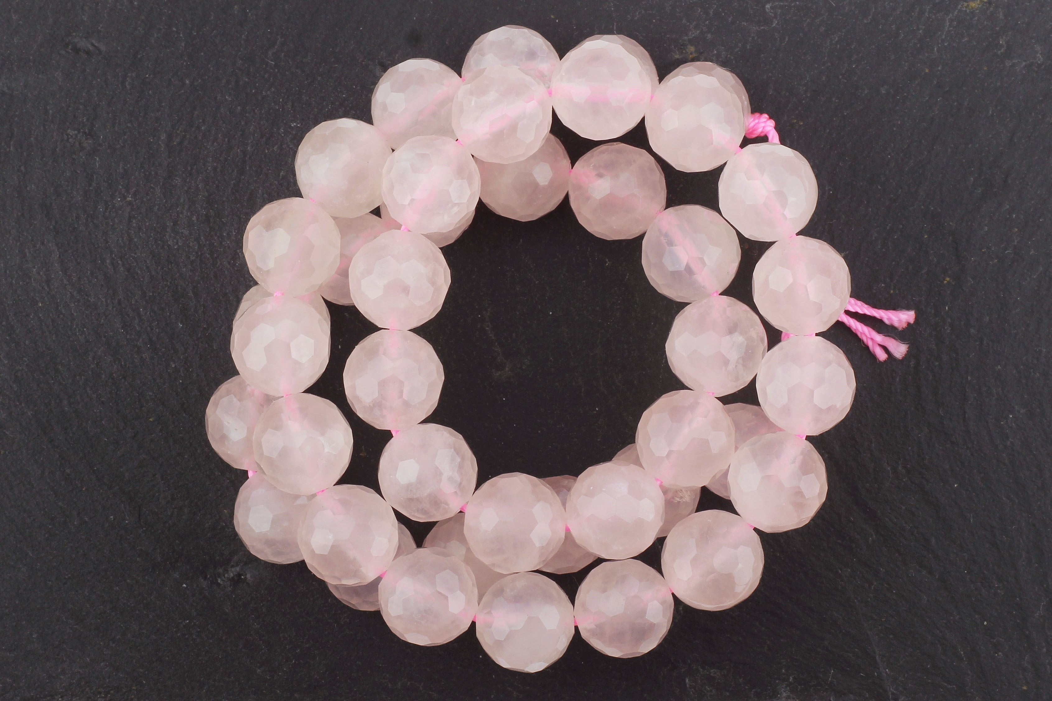 Rose Quartz Semi precious Faceted Beads 10mm 41 Beads