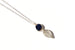Kerrie Berrie Silver plated Blue Druzy Crystal Necklace Druzy Jewellery Silver Leaf Charm
