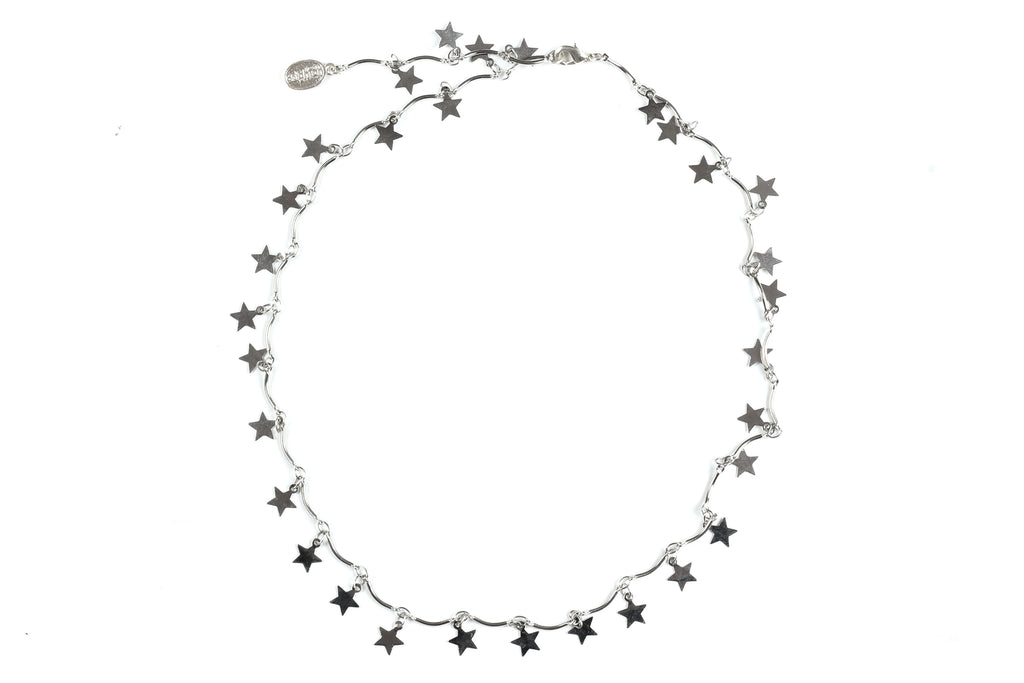 Kerrie Berrie Silver Star Necklace Choker