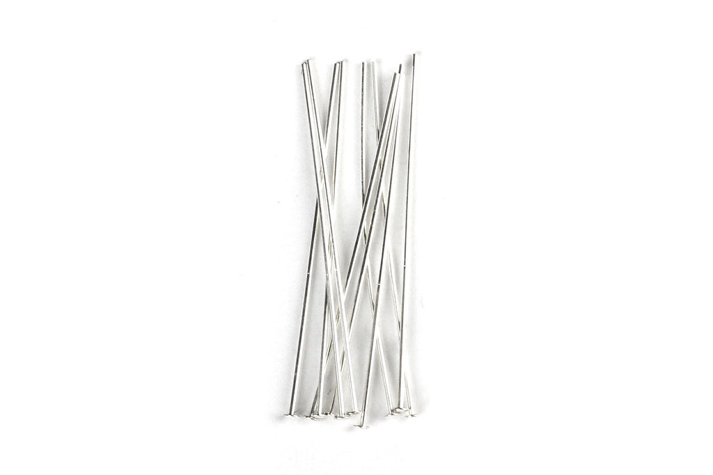Sterling Silver Flat Headpins – 1mm/2.5mm (10pcs)