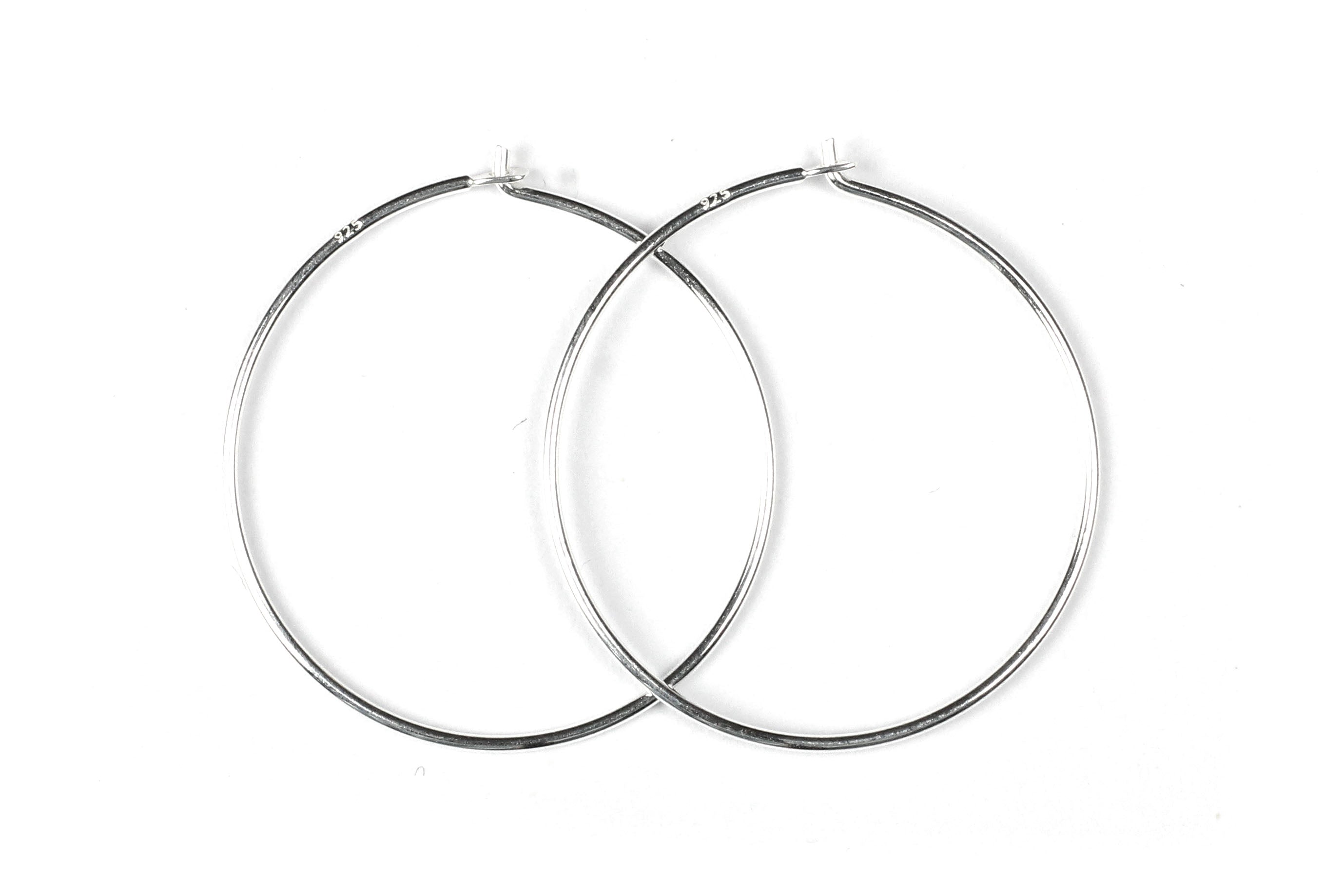 Sterling silver beading hoops hotsell