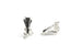 Sterling Silver Elegant Clip-on Earrings w/ Jump Rings (1 Pair)