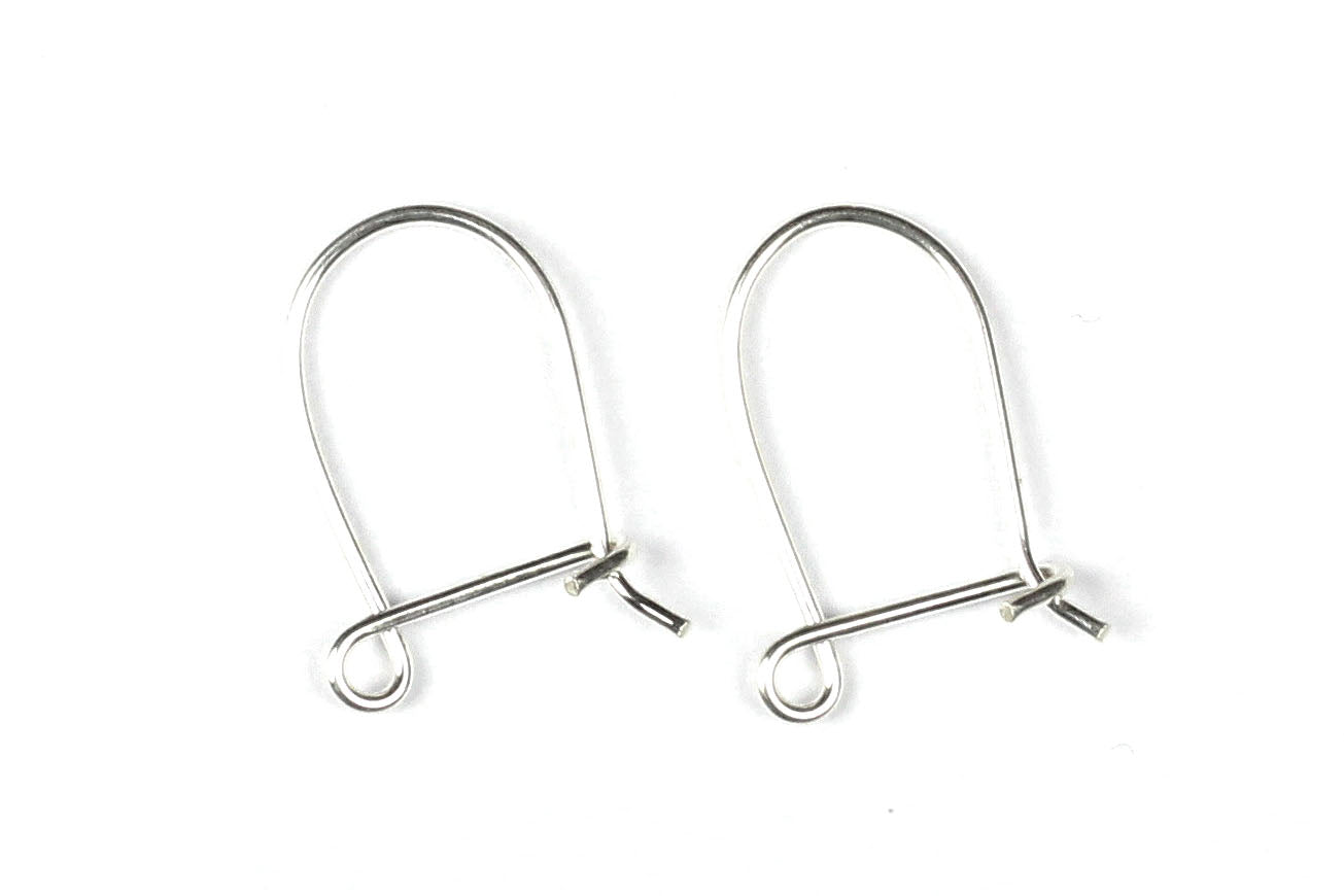 Sterling Silver Small Kidney Ear Wires 1 Pair