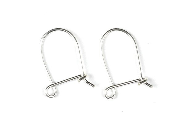 Sterling Silver Kidney Ear Wires for Jewellery Making