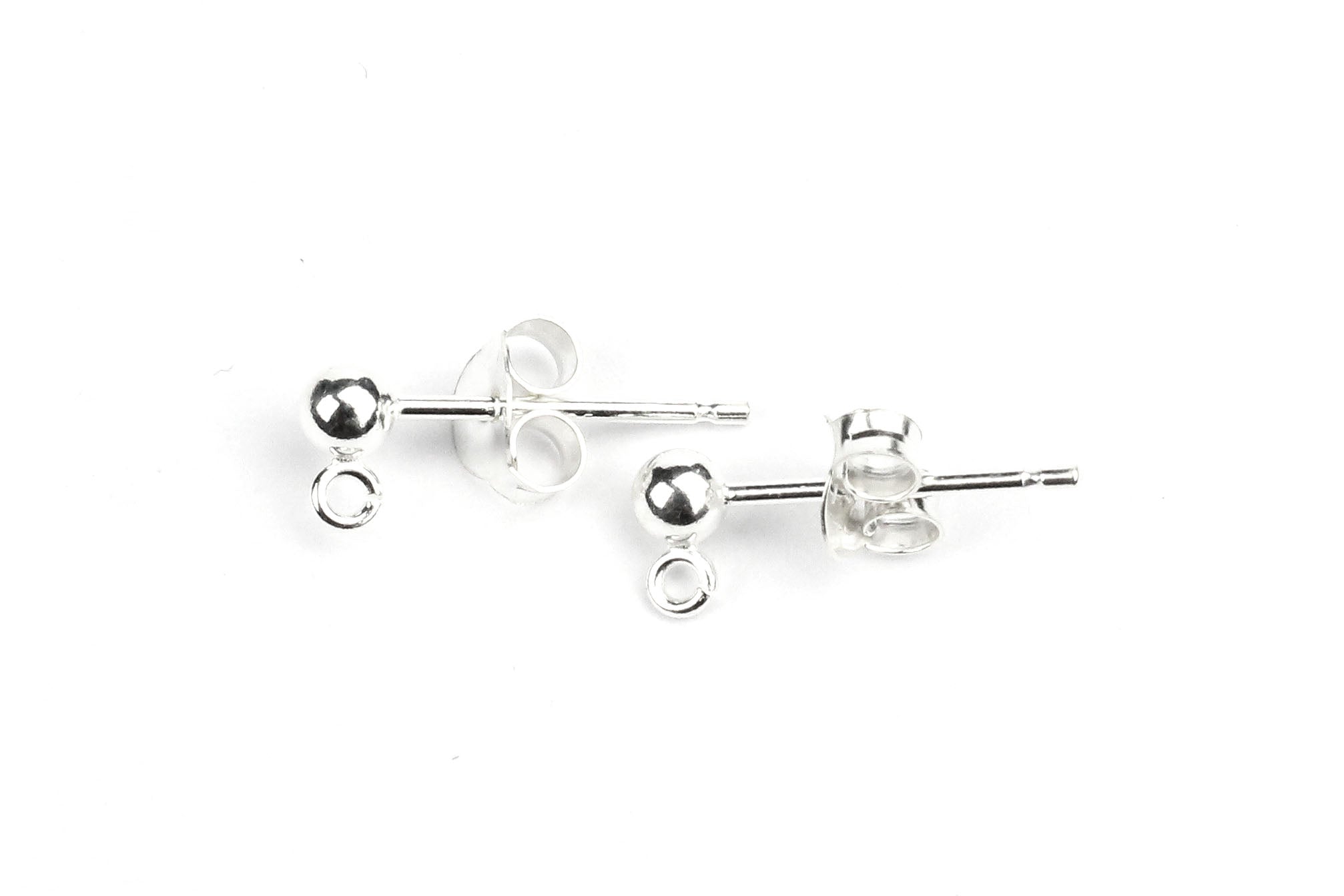 Sterling silver bead earrings hot sale