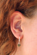 Gold Hematite Heart Hoop Earrings