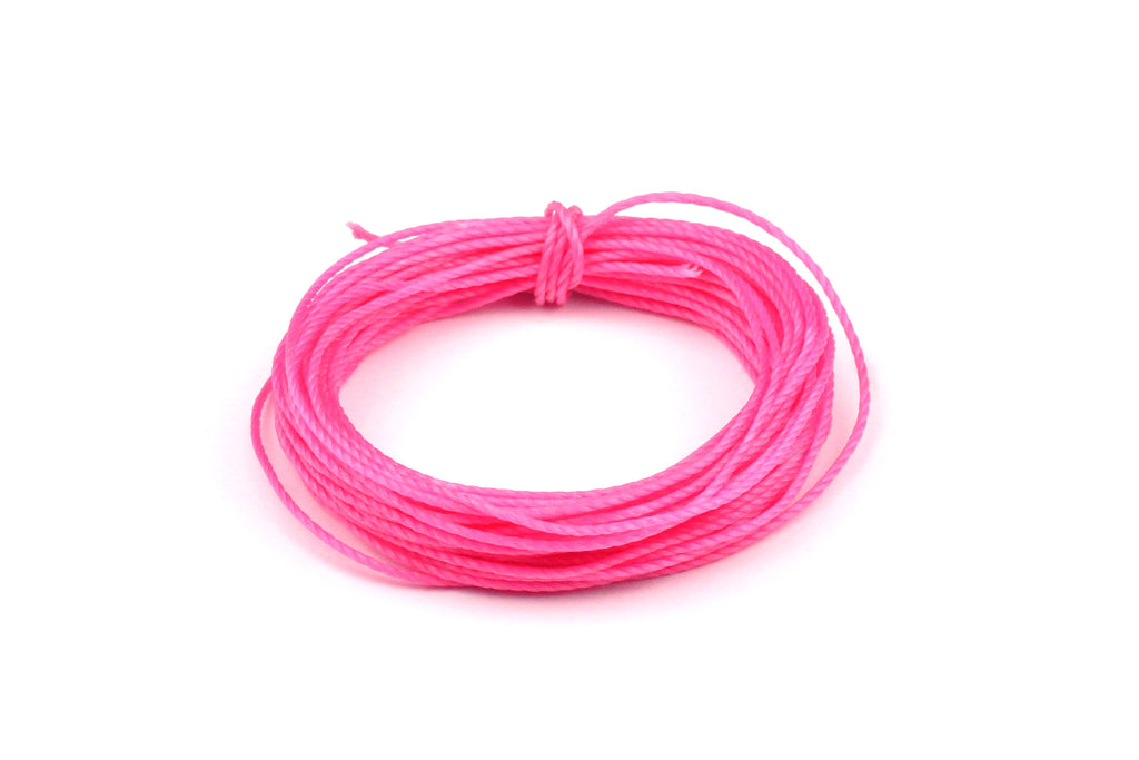 Bright Pink Waxed Cotton for Beading and Jewellery Making - 0.8mm (5 metres)