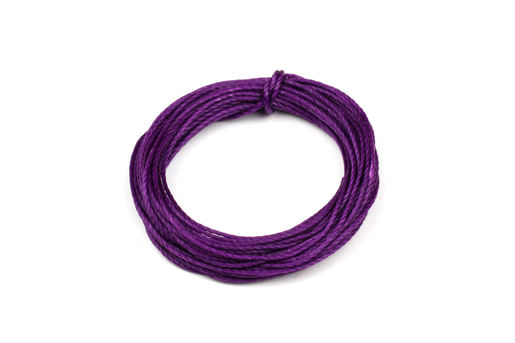 0.8mm Dark Purple Waxed Cotton for Beading, Macrame and Jewellery Making 