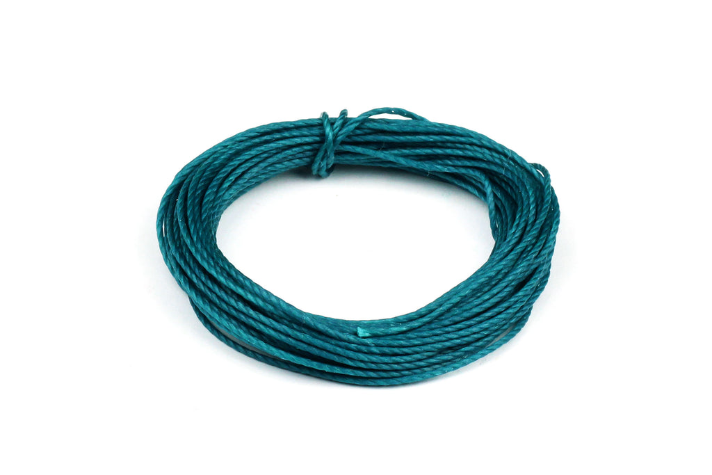 Teal Waxed Cotton for Beading and Jewellery Making - 0.8mm (5 metres)