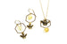 Gold-Plated Bee & Citrine Necklace and Earrings Gift Set
