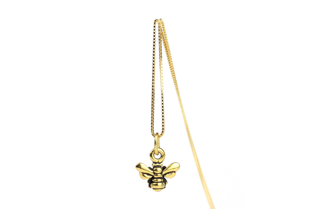 Gold-Plated Bee Necklace – 16-inch