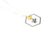 Handmade Silver Bee and Citrine Necklace – 16-inch